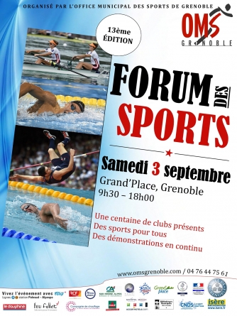 13e édition du Forum des Sports de Grenoble le 3 septembre